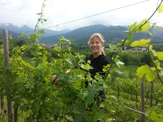 Lending in a hand in the vineyard. Lovely morning!