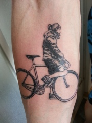 Yet another bicycle-related tattoo for Bernhard.